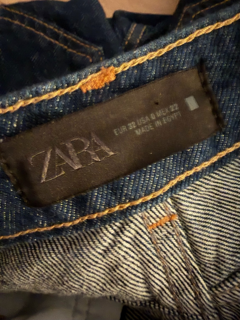 Zara NWOT flattering 2 tone straight leg jeans - Picture 8 of 16